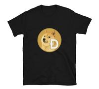 Dogecoin Doge Coin T-T-Shirts à Manches Courtes Crypto Cryptocurrency HODL Trading Trader Gift Tee Black(X-Large)