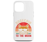 Dogecoin vers La Lune Rétro Crypto Trader Chien Shiba HODL Coque pour iPhone 13 Pro Max