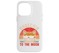 Dogecoin vers La Lune Rétro Crypto Trader Chien Shiba HODL Coque pour iPhone 14 Pro Max