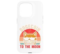 Dogecoin vers La Lune Rétro Crypto Trader Chien Shiba HODL Coque pour iPhone 15 Pro