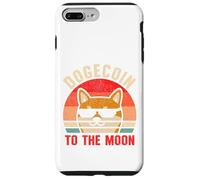 Dogecoin vers La Lune Rétro Crypto Trader Chien Shiba HODL Coque pour iPhone 7 Plus/8 Plus