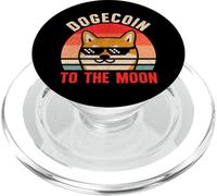 Dogecoin vers La Lune Rétro Crypto Trader Chien Shiba HODL PopSockets PopGrip pour MagSafe