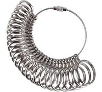 DoGeek Mesure Taille Bague,Ring Sizer Anneaux Pour Mesurer Taille Doigts Pour Bagues Tailles A-Z Métal/Acier/Plastique (cercle)