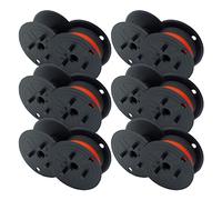 Dogepro Ruban de machine à écrire, ruban GR24 remplacement de ruban universel à double bobine pour calculatrice GR24 compatible Nukote BR80c (noir/rouge, 6 pièces)
