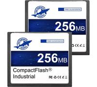 Dogfish 2 Pack 256Mo Compact Flash Card Carte Mémoire Cf Type I Haute Performance Fat16 Pour Équipements Industriels Et Appareils Photo Numériques Anciens