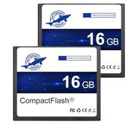 Dogfish Carte Mémoire Compact Flash 16Go 2Pack 400X Carte CF pour Photographie Professionnelle