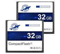 Dogfish Carte Mémoire Compact Flash 32Go 2PACK 400X Carte CF pour Photographie Professionnelle