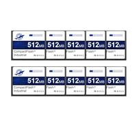 Dogfish Carte Mémoire Compact Flash 512Mo 10PACK, Carte CF Type I pour Équipement Industriel et Appareil Photo Numérique Ancien Modèle