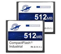 Dogfish Carte Mémoire Compact Flash 512Mo 2 Pack, Carte CF Type I pour Équipement Industriel et Appareil Photo Numérique Ancien Modèle