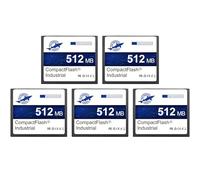 Dogfish Carte Mémoire Compact Flash 512Mo 5 Pack, Carte CF Type I pour Équipement Industriel et Appareil Photo Numérique Ancien Modèle