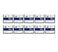 Dogfish Carte Mémoire Compact Flash 64Mo 10Pack | Carte CF Type I pour Équipement Industriel et Appareil Photo Numérique Ancien Modèle
