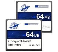 Dogfish Carte Mémoire Compact Flash 64Mo 2Pack, Carte CF Type I pour Équipement Industriel et Appareil Photo Numérique Ancien Modèle