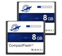 Dogfish Carte Mémoire Compact Flash 8Go 2 Pack 133X Carte CF pour Photographie Professionnelle