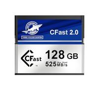 Dogfish CFast 2.0 Carte mémoire CFast 2.0 128 Go, lecture jusqu'à 525 Mo/s, enregistrement vidéo professionnel 4K et photographie RAW, carte CFast pour appareils photo reflex numériques/cinéma