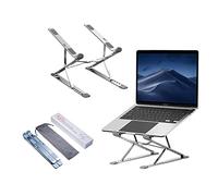 Dogfish Support Ordinateur Portable, Support PC Portable à 7+9 Niveaux Réglables, Laptop Stand en Silicone Antidérapant & Alliage d'Aluminium, Compatible avec MacBook Air Pro, Dell, HP, 10-17.3"