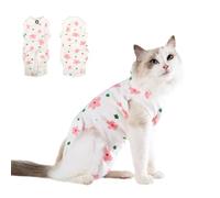 DoggieKit Combinaison de convalescence chirurgicale pour chat, combinaison post-opératoire anti-léchage avec design enroulable, body doux et respirant pour femelle, stérilisation, plaie abdominale