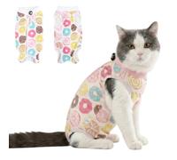DoggieKit Combinaison de Récupération pour Chat Body Chat Post Opératoire Stérilisation Femelle Male Protection Contre Léchage Convient Plaies Abdominales ou Maladies de Peau Gilet Chats Anti Lechage