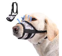 DoggieKit Muselière pour Chiens, Muselières Souples et Respirantes en Maille avec Velcro Réglable pour Chiots et Chiens de Petite, Moyens et Grandes Taille, Museliere Anti Aboiement Anti-Morsure