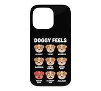 Doggy Feels Chart, Expressions des émotions des Chiots Coque pour iPhone 13 Pro