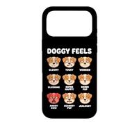 Doggy Feels Chart, Expressions des émotions des Chiots Coque pour iPhone 17 Pro Max
