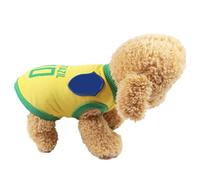 Doggy Football costume, Doggy World Cup t - shirt PET Football costume sport football équipe nationale gilet T t - shirt pour les chiens de petite et moyenne taille (l jaune)