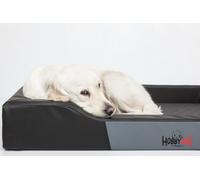 Doggy Lit pour chien Coussin pour chien Lit pour animal Lit pour chat Panier pour chien Couchage - Deluxe - 93 x 62 x 13 cm [Taille : XL] - Noir