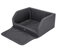 DOGGY Siège de voiture pour chien, caisse pour chien, lit de transport, banquette arrière, coffre pour chiens de grande et moyenne taille, noir, 100 x 80 x 39 cm