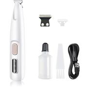 DoggyKings Paw Trimmer, Doggykings 3 in 1 Electric Dog Trimmer, Rechargeable Waterproof with LED Light, Low Noise for Trimming Dog's Hair Around Paws, Eyes, Ears, Face, Rump (DoggyKings 1 Pcs)