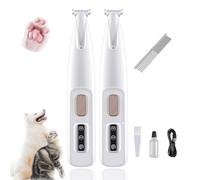 DoggyKings Tondeuse électrique 3 en 1 avec lumière LED, faible bruit, étanche, rechargeable, pour pattes, oreilles, visage, croupe et yeux (2)