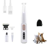 Doggykings Tondeuse électrique 3 en 1 pour chien, Pawfectheaven - Rechargeable et étanche avec lumière LED - Faible bruit pour couper les poils du chien autour des pattes, des yeux, des oreilles, du