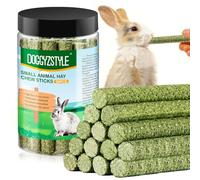 DOGGYZSTYLE 30pcs de Lapin traite Les bâtonnets de Foin de fléole des prés,Naturel pour cochons d’Inde,Chinchilla,Hamsters,Lapin Fait à la Main Jouets à mâcher Nourriture (it-A)