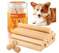 DOGGYZSTYLE Les lanières de Saumon pour Chiens,des Carottes naturels,sont faciles à digérer et Riches en protéines pour l’entraînement Quotidien des Chiens et la santé Dentaire (50g, Saumon)