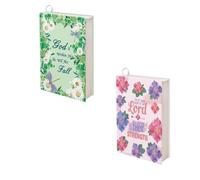 doginthehole Couverture de livre pour livre de poche avec citations inspirantes de la Bible - Esthétique - Motif floral - Couverture rigide en tissu extensible - Protection de documents de la Bible