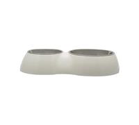 Dogit Double Bol Blanc 350Ml & 160Ml Bols En Métal Pour Chiens, Antidérapant