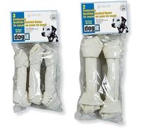 Dogit Lot de 3 friandises à mâcher pour Chien en Peau de bœuf 15-16 cm