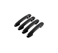 Dogkapm Poignée extérieure coulissante Garniture Couvercle Poignée Porte Chromée Ensemble Autocollants Fiber Carbone Pour Toyota Pour Yaris Pour XP130 MK3 Vitz 2012-2019(7)