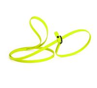 Dogline Laisse en BioThane pour chiens de petite, moyenne et grande taille - Laisse antidérapante sans odeur - Matériau robuste et durable - Jaune - 1,5 m (L) x 0,9 cm (l)