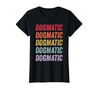 Dogmatique T-Shirt Graphique avec Valeur, Femme, Noir, S