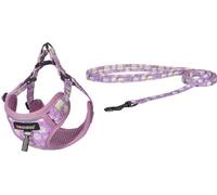 Dogness Walking Set Leash 1.5M+Dog Harness (Pink)