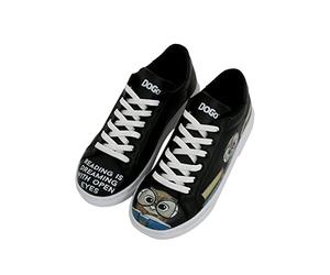 DOGO Ace Sneakers - Baskets Vegan respirantes colorées pour femme, The Wise Owl Black, 39 EU