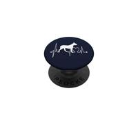 Dogo Argentino Heartbeat EKG Chien Maman Papa Mastiff Argentin PopSockets PopGrip Adhésif