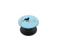 Dogo Argentino Heartbeat EKG Chien Mastiff Argentin Propriétaire PopSockets PopGrip Adhésif