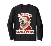 Dogo Argentino I Believe in Santa Paws Chien Maman Papa Noël Manche Longue