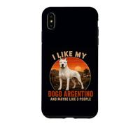 Dogo Argentino J'aime Peut-être 3 Personnes, propriétaire de Chien drôle Coque pour iPhone XS Max