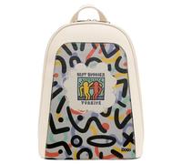 DOGO Best Buddies x Femme Cuir Vegan Crème Sac à dos - Shapes Motif