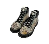 DOGO Femme Cuir Vegan Beige Bottes - Take A Walk Motif-41