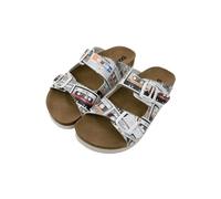DOGO Femme Cuir Vegan Blanc Sandales - Take me Back Motif