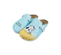 DOGO Femme Cuir Vegan Bleu Chaussons - Feeling Moody Motif