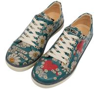 DOGO Femme Cuir Vegan Multicolore Baskets - Show Yourself More Love Motif