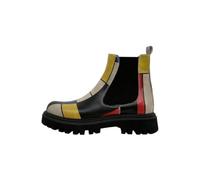 DOGO Femme Cuir Vegan Multicolore Bottes Longues - Artist Piet - Composition Motif